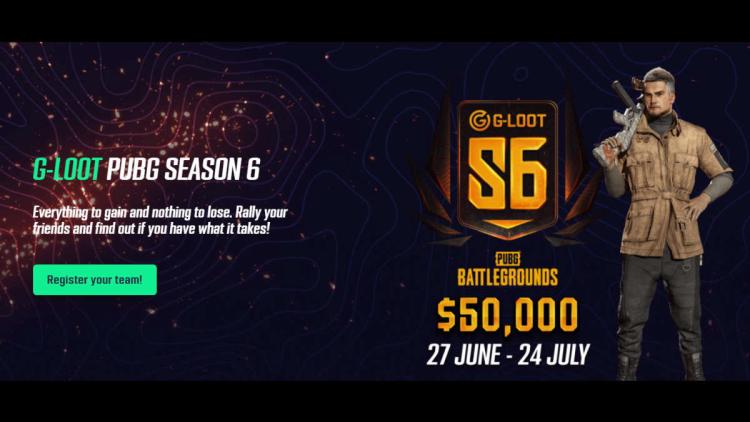 Ilmoitus tehty G-Loot PUBG Season 6