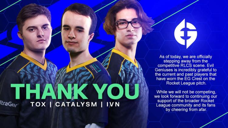 Evil Geniuses sanoi hyvästit Rocket League -luettelolle ja jätti kurin