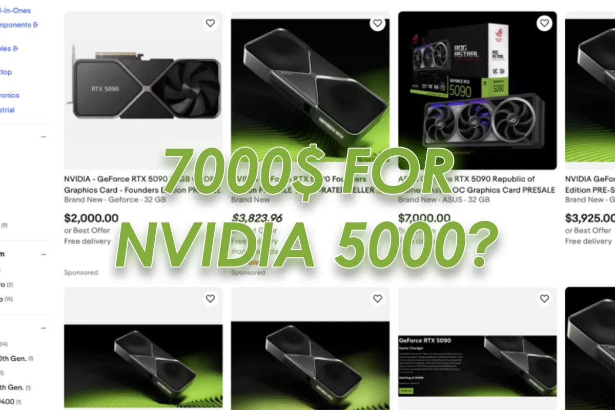 GeForce RTX 5090 eBayssa jopa 7 000 dollarilla ennen julkaisua