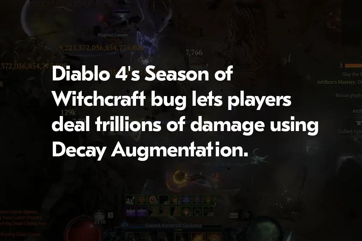 Diablo 4:n Season of Witchcraft -bugi antaa pelaajien jakaa triljoonia vahinkoja