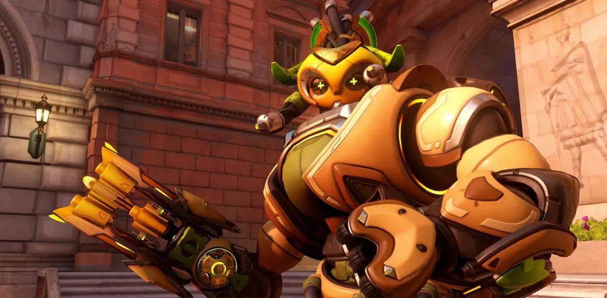 Overwatch 2 esittelee ilmaisen Orisa-ihon huhtikuun pilailutapahtuman yhteydessä.