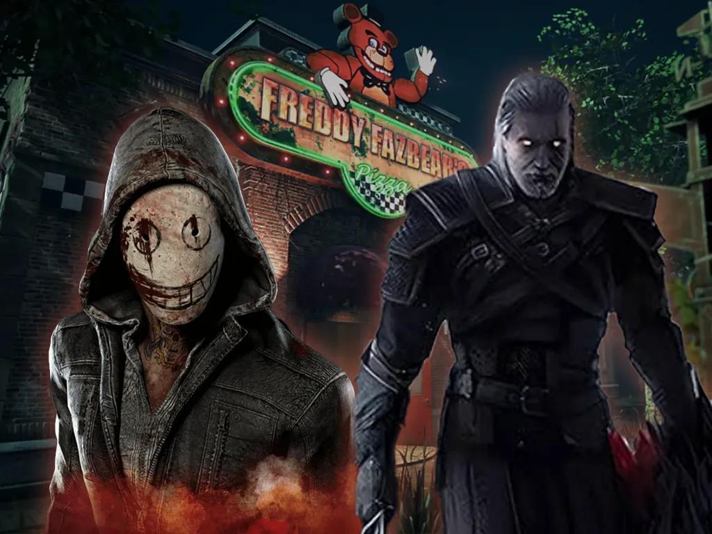 Dead by Daylight x Witcher x FNAF: Geralt, Springtrap ja pizzakuolematappajat