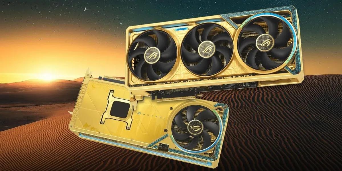 ASUS esittelee Ultra-Luxury Gold-Plated RTX 5090:n Saudi-Arabian markkinoille.