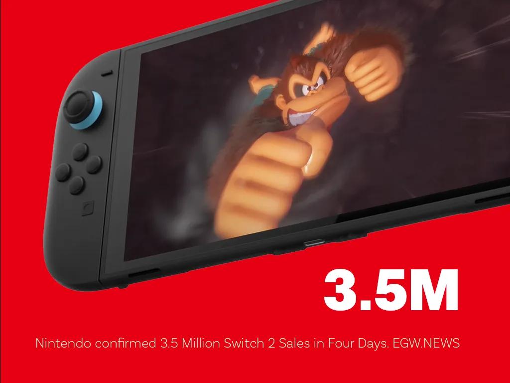 Switch 2 murskaa maailmanlaajuiset ennätykset 3,5 miljoonalla myynnillä neljässä päivässä
