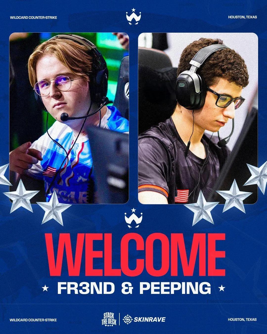 Wildcard ilmoittaa stanislaw'n ja phzy:n korvaajat: Peeping ja fr3nd liittyvät CS2:n pääjoukkoon.