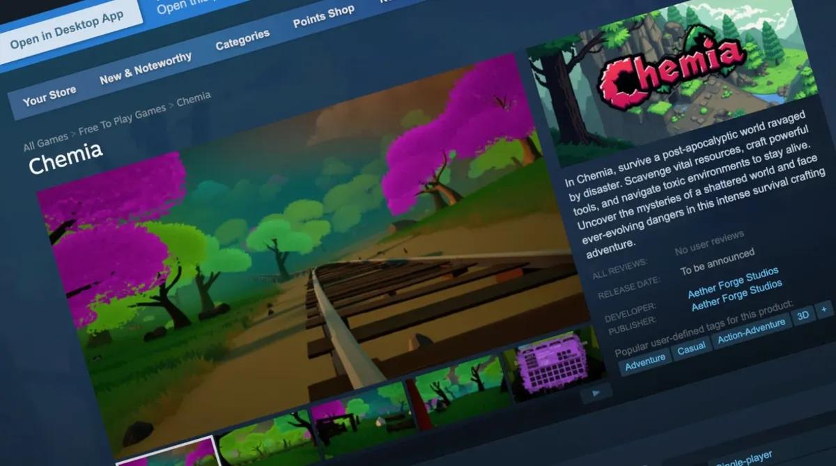 Steamin Chemia naamioi haittaohjelmia pelipäivityksissä