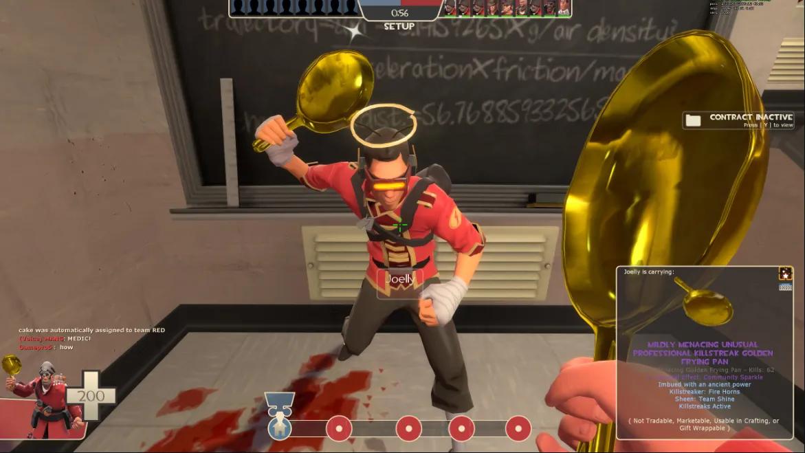 Pelaaja poistaa 6,700 dollarin kultaisen paistinpannun, Team Fortress 2 -esineen toisen kerran