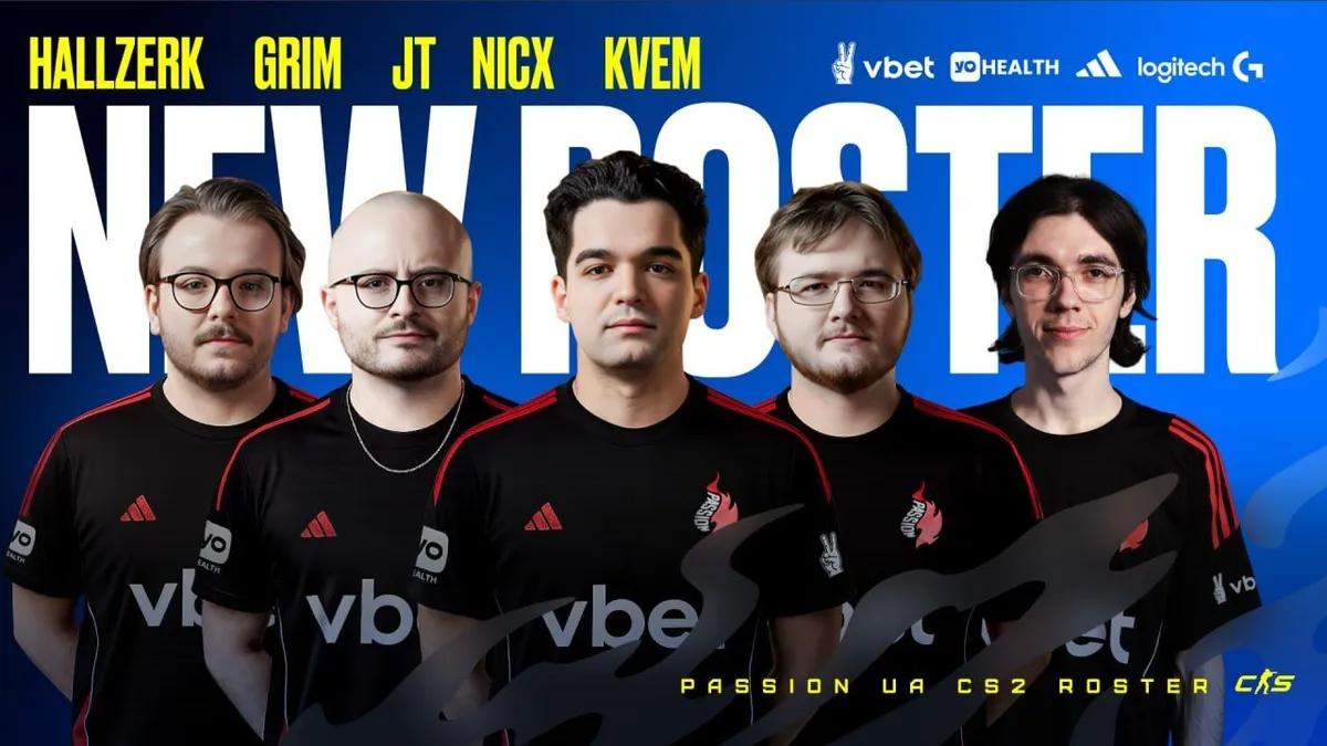 Virallinen: Passion UA esittelee uuden CS2-rosterin, jossa on mukana Complexity-kvartetti ja Kvem