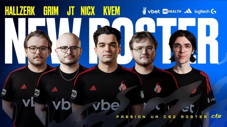 Virallinen: Passion UA esittelee uuden CS2-rosterin, jossa on mukana Complexity-kvartetti ja Kvem