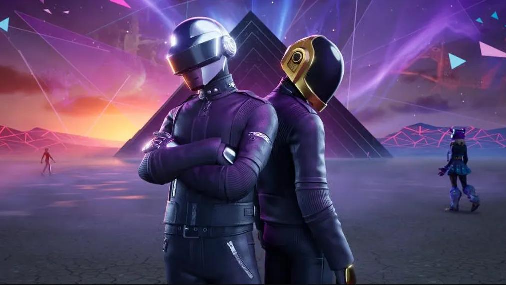 Fortnite x Daft Punk -yhteistyö: Nahat, kosmetiikka ja live-tapahtuma.