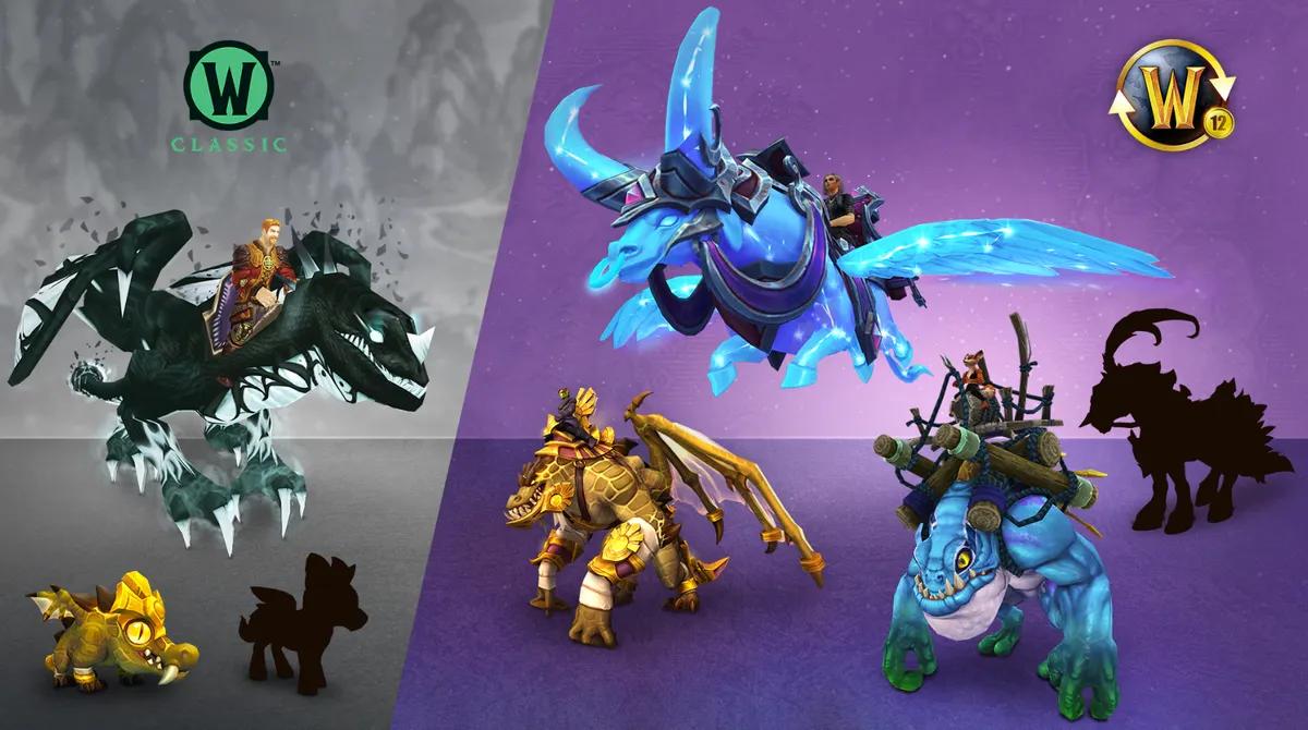 World of Warcraft paljastaa vuoden 2026 12 kuukauden tilauspalkinnot uusilla Astral Aurochs- ja Sha-Scarred Drake -kiinnitysmountteilla