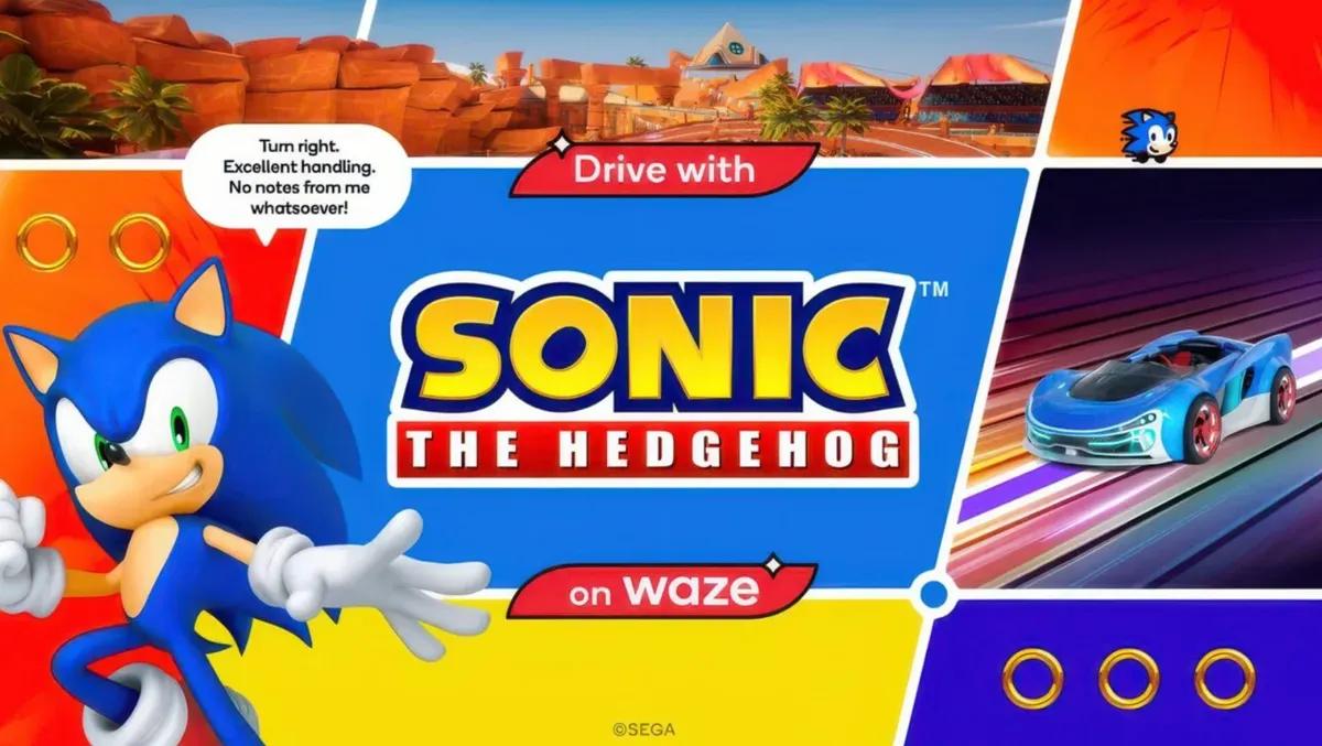 Sonic the Hedgehog kiihtyy Wazeen uutena ajokaverina
