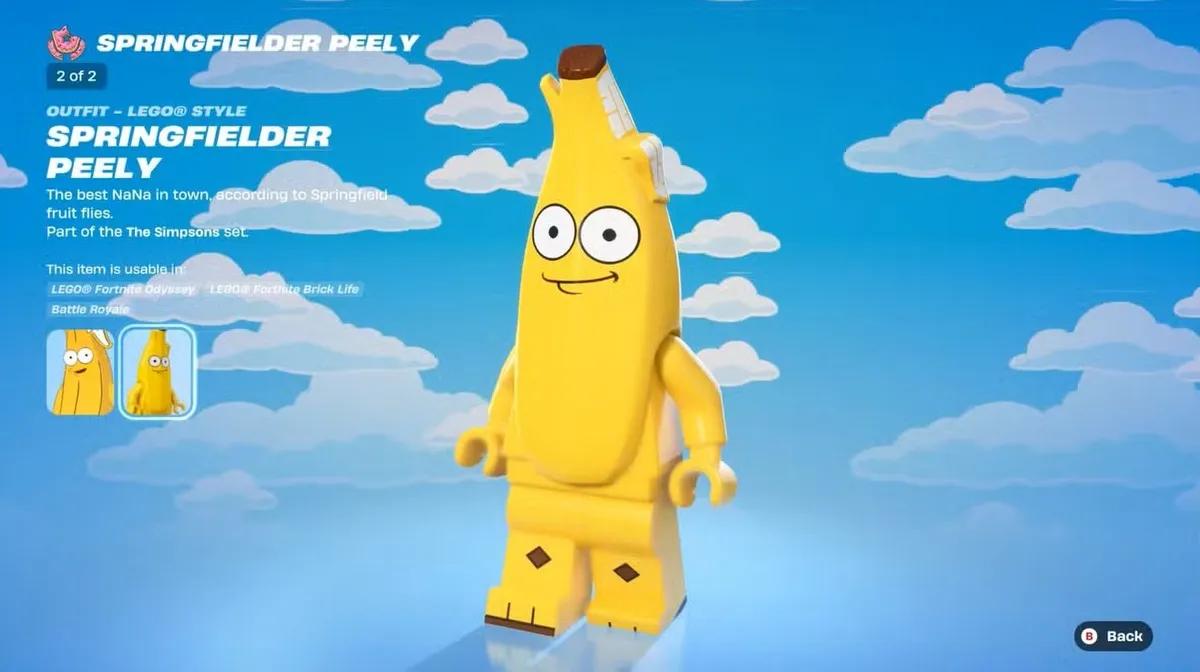Fortnite x Simpsonit: Springfielder Peely Skin: Miten avata tuleva Springfielder Peely -iho