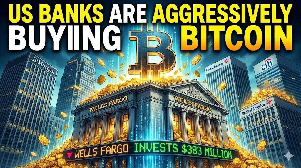 Yhdysvaltain pankit ostavat aggressiivisesti Bitcoin: Wells Fargo investoi $383 miljoonaa dollaria