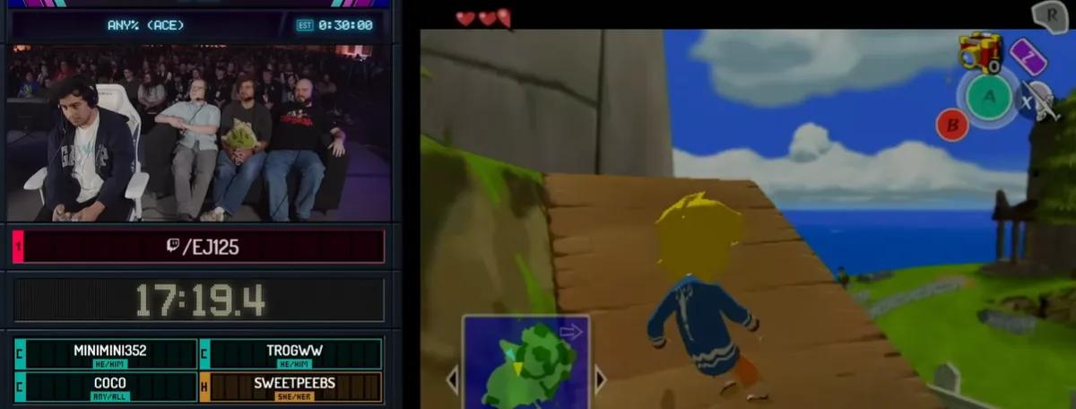 Kaksikymmentä vuotta myöhemmin uusi temppu puolittaa Zelda: Wind Wakerin nopeusjuoksuennätyksen puoleen.