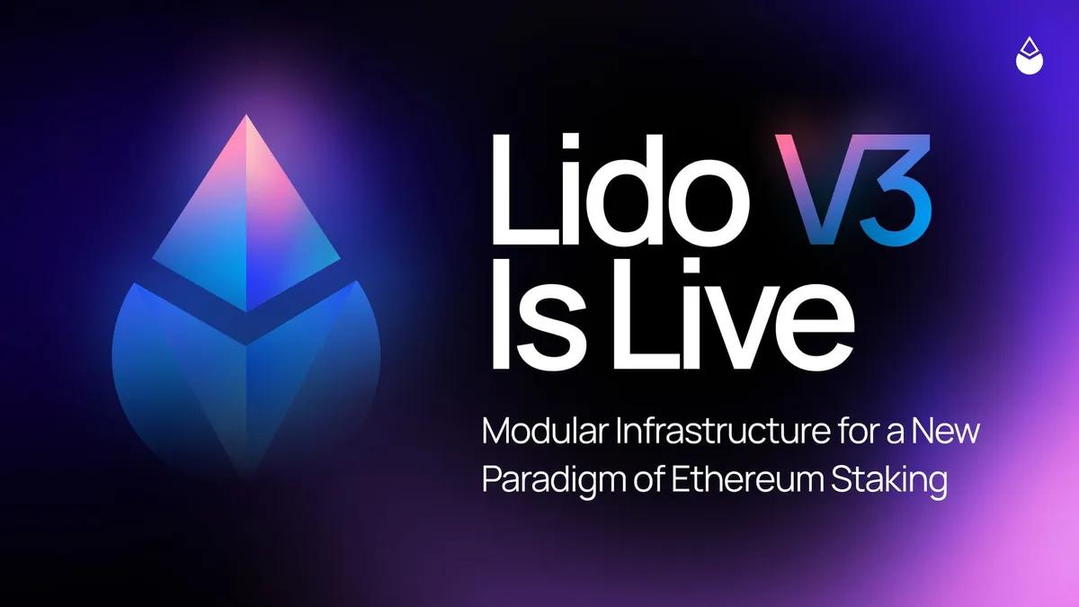 Lido julkaisee V3:n Ethereum Mainnetissä