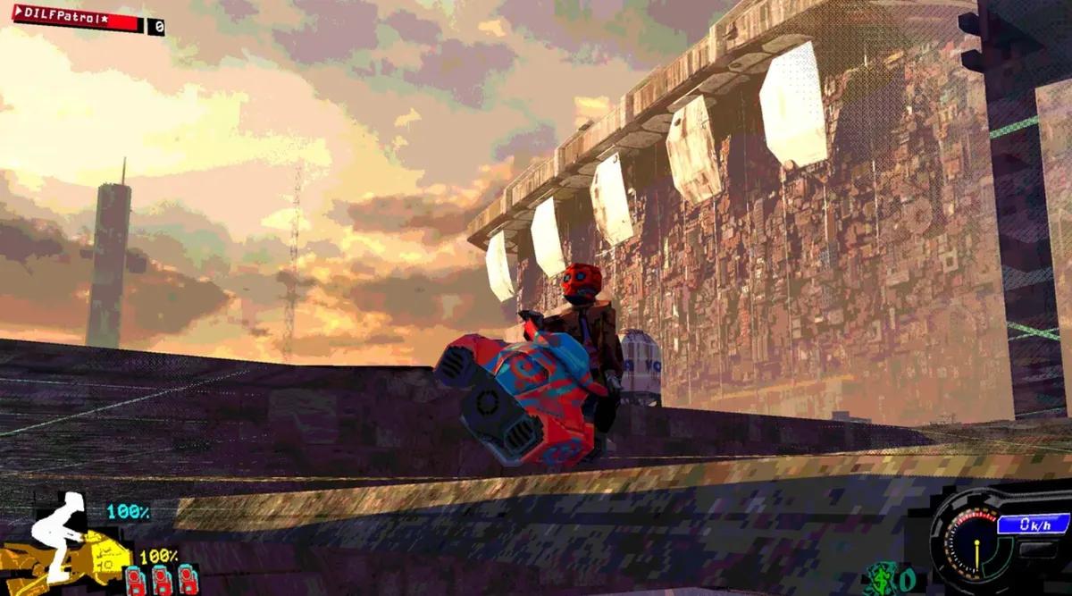 Desolation of Rain Worldista saapuu kovaääninen ja nopea kyberpunk-kilpa-ajopeli