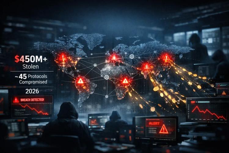Hakkerit ovat jo varastaneet yli 450 miljoonaa dollaria noin 45 kryptoprotokollasta vuonna 2026