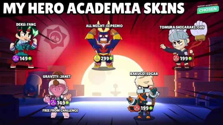 Brawl Stars x My Hero Academia — Kaikki Starr Patrol -kauden skinit paljastettu