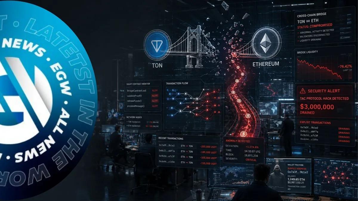 Hakkerit tyhjentävät yli 3 miljoonaa dollaria TAC-protokollasta TON:n ja ETH:n välisestä Cross-Chain-sillasta.