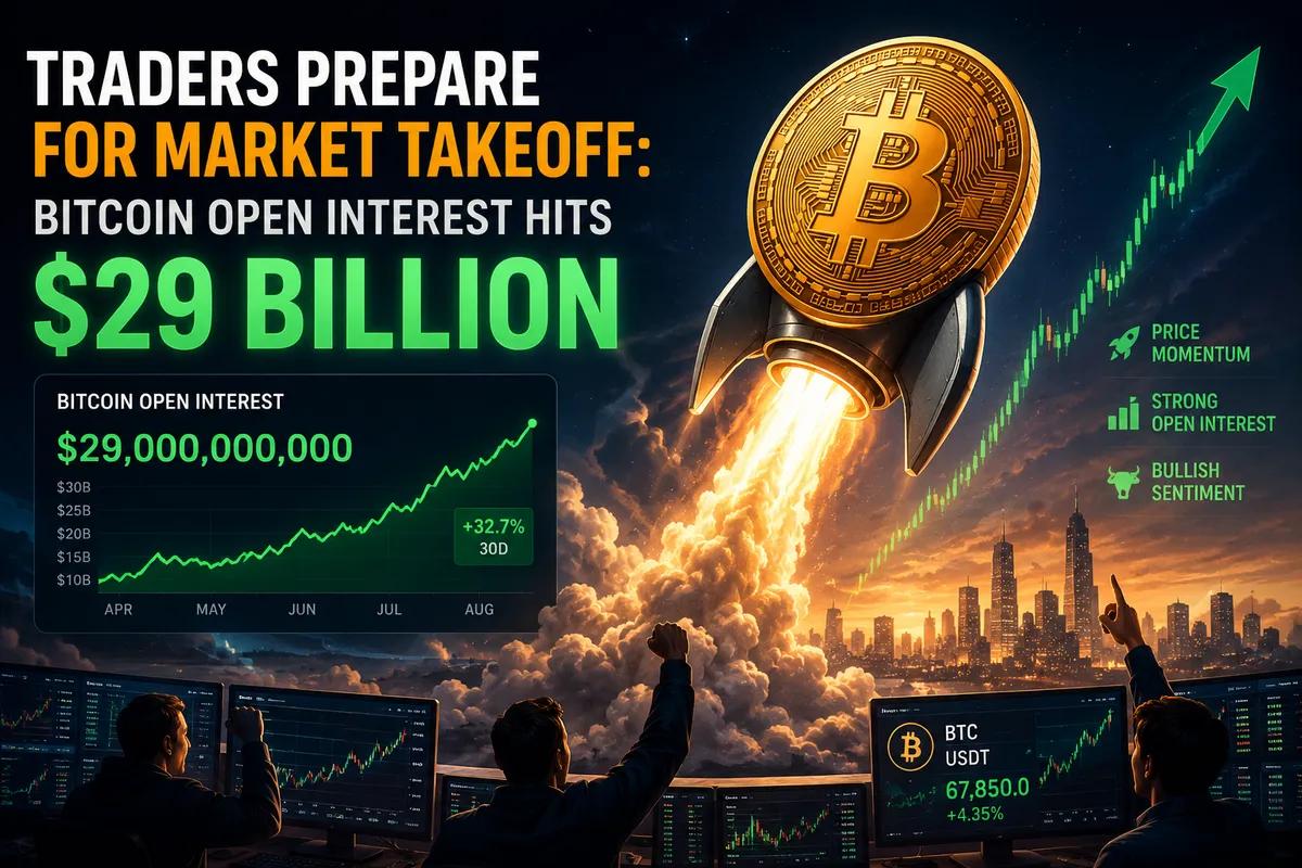 Kauppiaat valmistautuvat markkinoiden nousuun: Bitcoinin avoin korko saavuttaa 29 miljardia dollaria