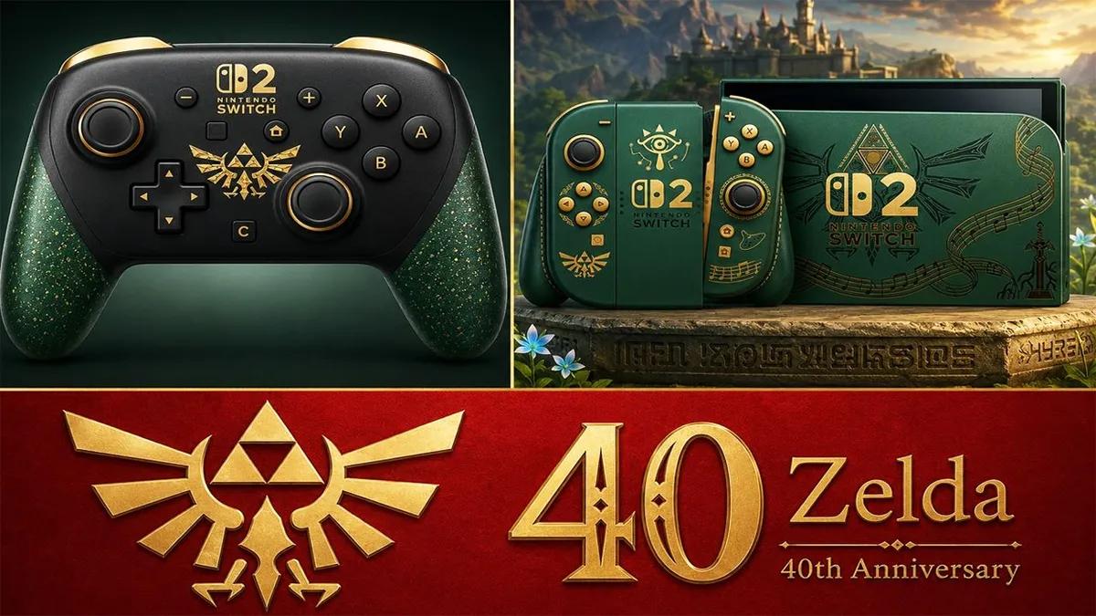 Nintendo aikoo julkaista erityisen Switch 2 -konsolin ja Pro-ohjaimen, jotka liittyvät The Legend of Zelda -pelin 40-vuotisjuhlaan