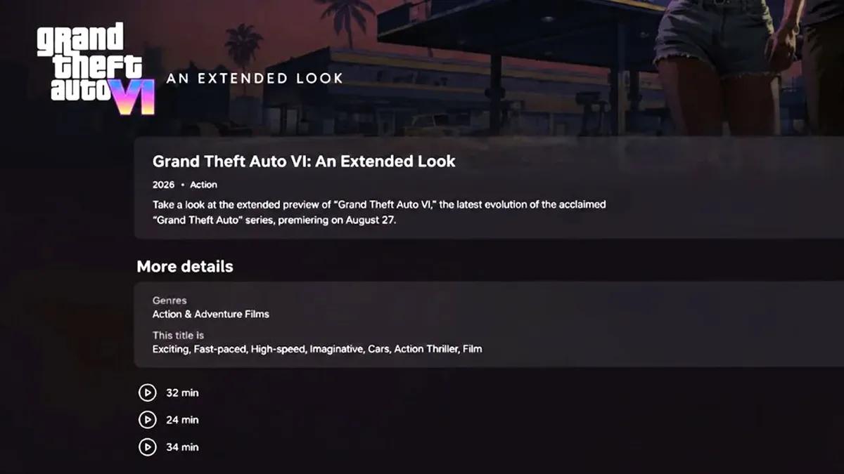 Grand Theft Auto VI: Huhuissa kerrotaan, että Netflixissä esitettävään laajennettuun sarjaan tulisi kolme jaksoa