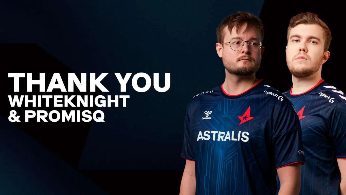 WhiteKnight ja promisq lähtivät Astralis -listasta League of Legends