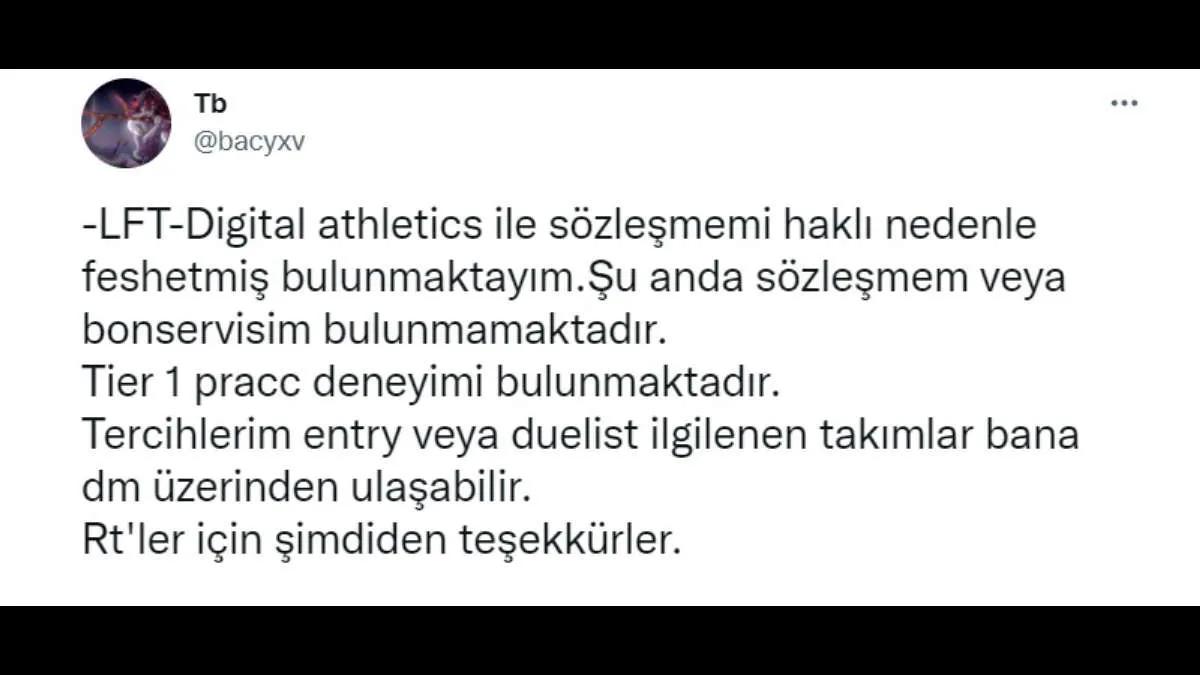 Bacyx lähti riveistä Digital Athletics