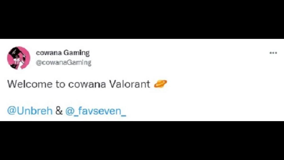 Cowana Gaming soitti kaksi pelaajaa Valorant