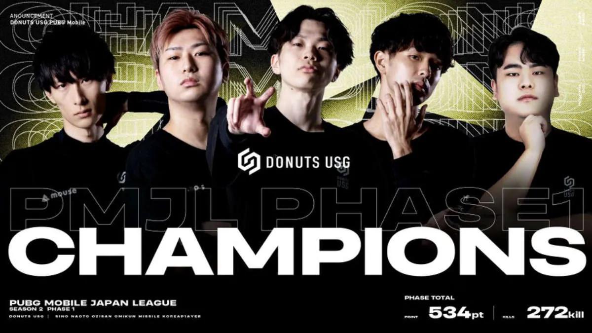 Donuts USG tuli mestariksi PUBG Mobile Japan League Season 2: Phase 1