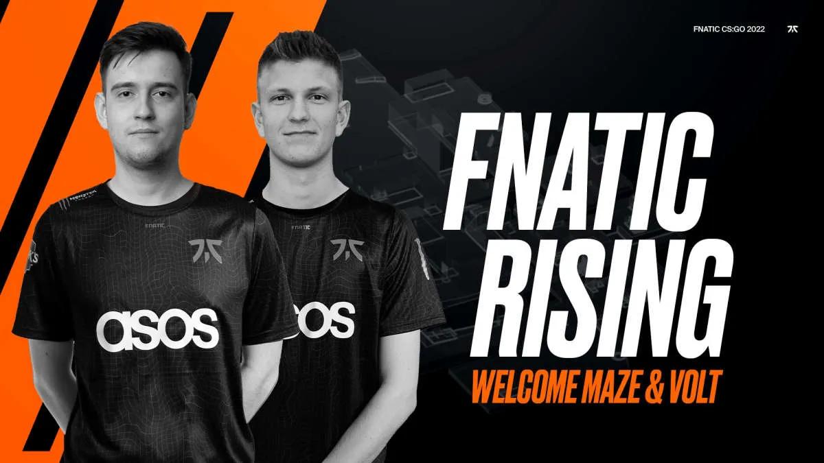 Maze ja Volt liittyivät fnatic Rising