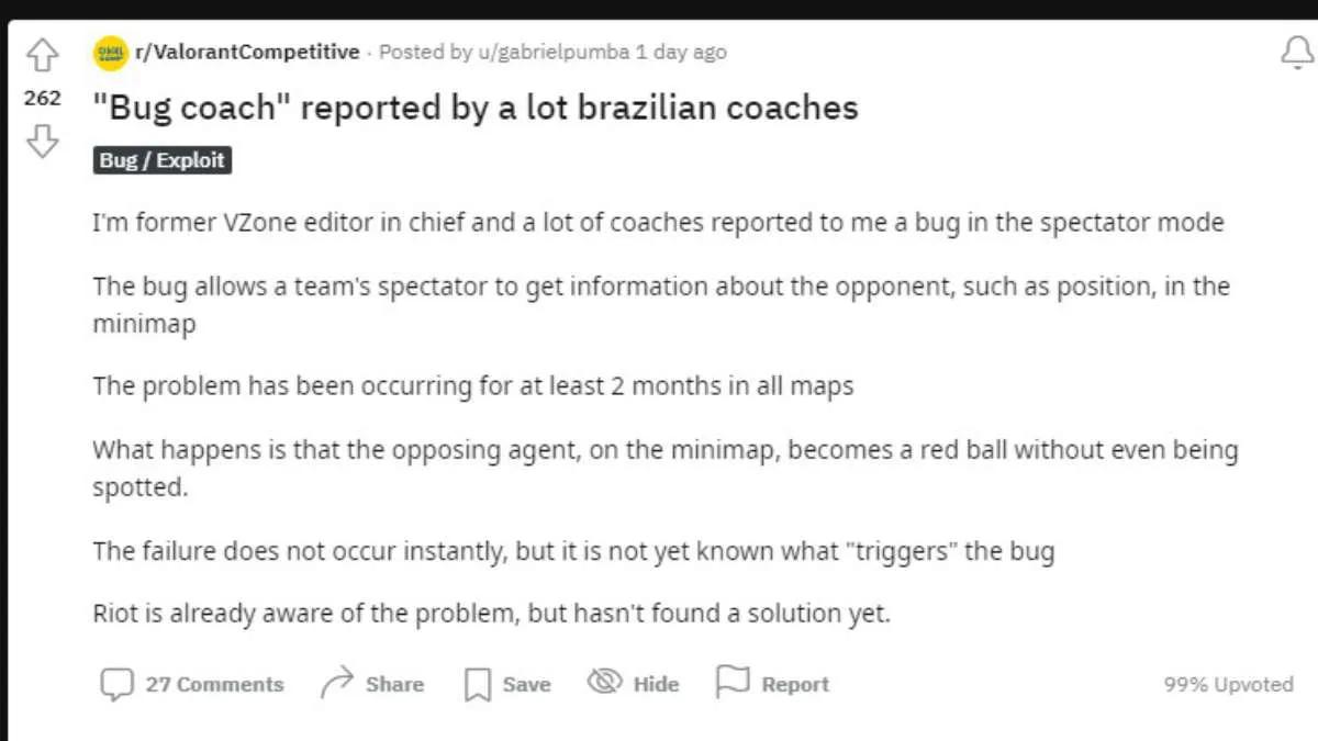 Brasilialaiset valmentajat ilmoittivat "valmennusvirheestä" Valorant