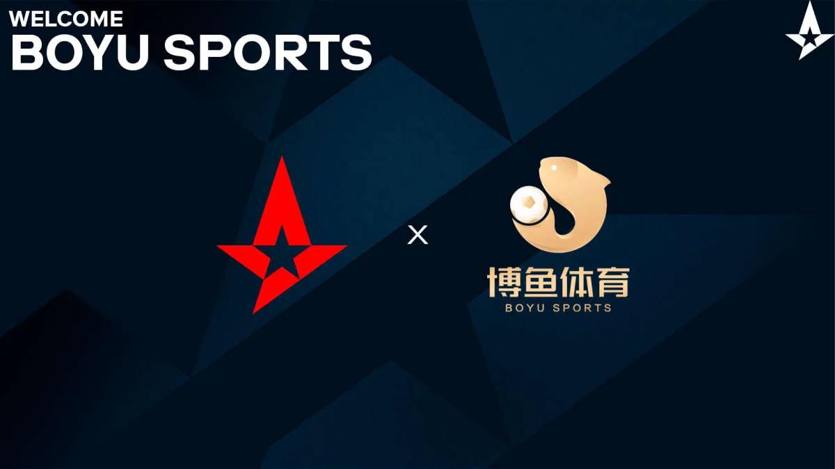 Astralis kumppaneita BOYU Sports ja BOB Sports