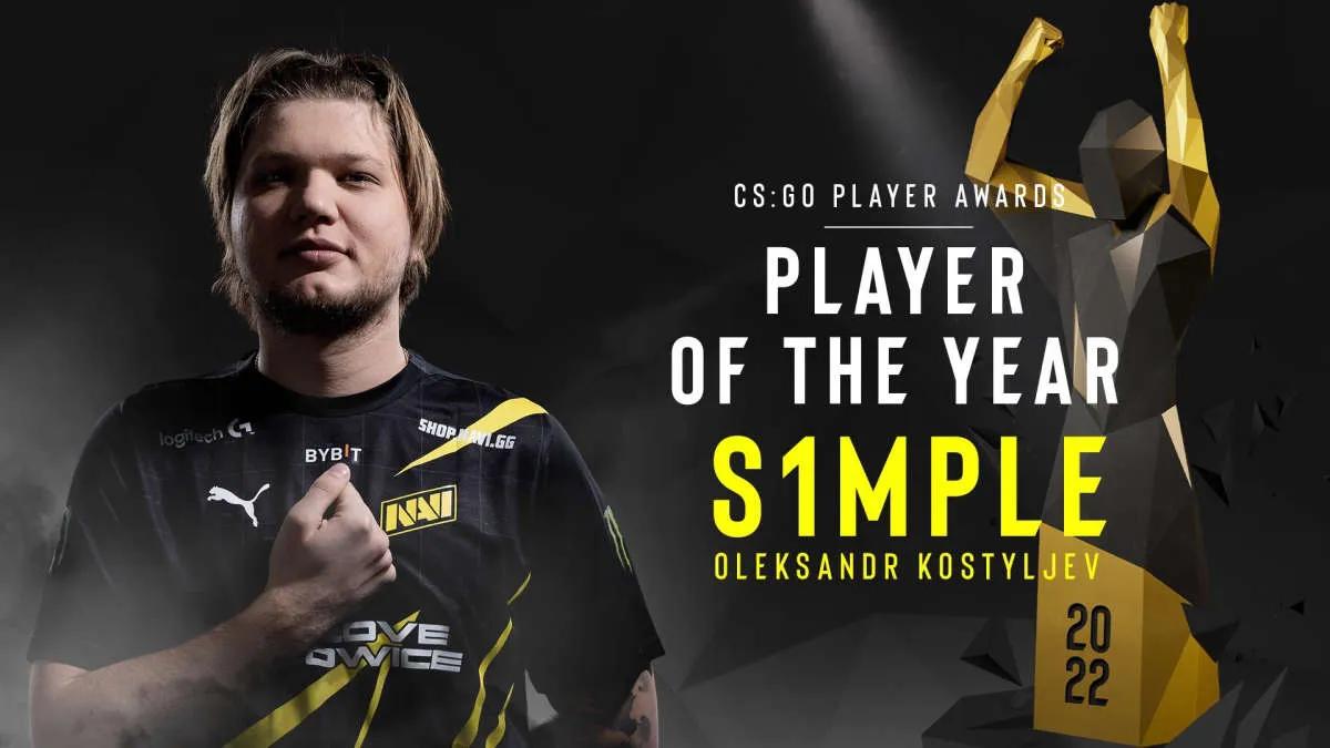 s1 mple on ESL Vuoden pelaaja 2022