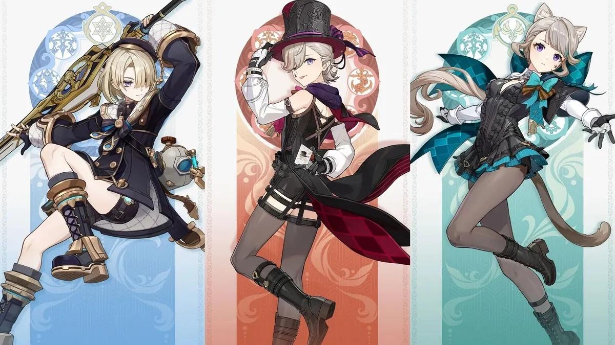 Genshin Impact Reveals Darker Secrets for New Characters Lyney, Lynette, and Freminet in Updated Splash Art