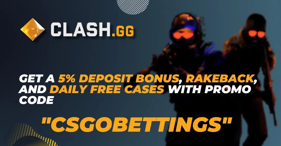 Clash.GG-tarjouskoodi "CSGOBETTINGS", ilmaiset tapaukset ja kumppanibonustarjoukset: kannattaako se?