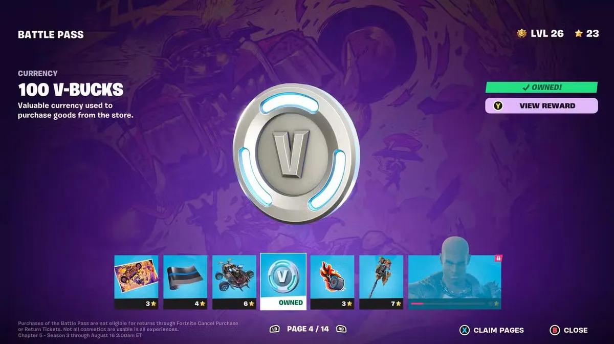 Fortnite ilmoittaa muutoksista V-Bucksin hinnoitteluun ja Battle Pass -palkintoihin