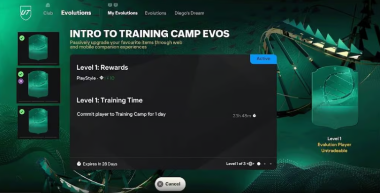 EA FC 25 Training Camp Evolutions – miten se toimii 1