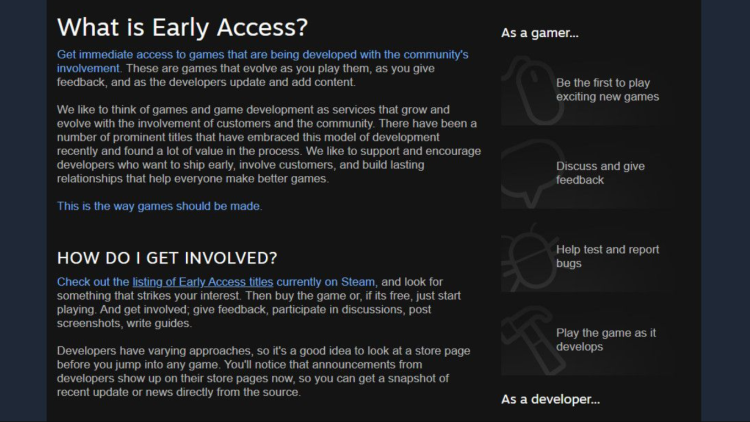 Steamin Early Access ei ole enää entisensä – miksi se saattaa kadota The Game 2:ssa