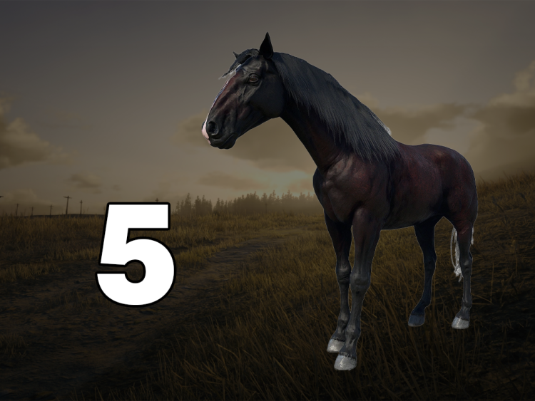 Red Dead Redemption 2:n 10 parasta hevosta, suorituspisteiden perusteella 6