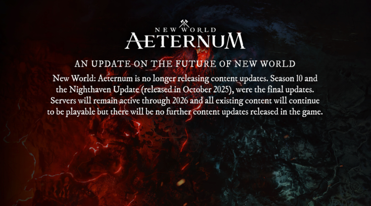 New Worldin Steam-sivusta tulee hautakivi Amazonin hylättyä MMO 2:nsa